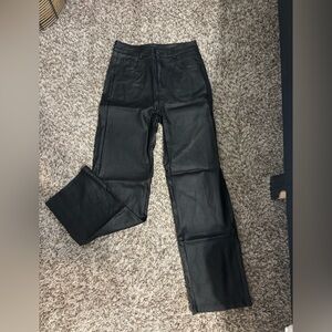 Black Faux Leather Pants